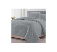 Autrefois - Plaid Sixtine gris 100% microfibre - 180 x 130 cm
