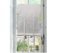 Autrefois Rideau enrouleur et brise bise 60 x 160 cm Ivoire Jules, Lin brodé, Voilage Broderie, Style Charme, Petit Rideau Fin