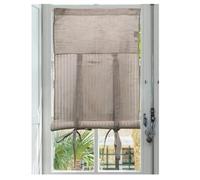 Autrefois Rideau enrouleur et brise bise 60 x 160 cm Lin Jules, Lin brodé, Voilage Broderie, Style Charme, Petit Rideau Fin