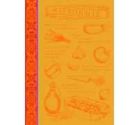 Autrefois Torchon Imprimé Jacquard Orange 48x70 cm, Thème Recette de Cuisine, Ratatouille