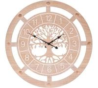 Autronic Horloge murale - diamètre 60 cm MDF arbre de vie au centre (HW4004)