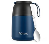 Autsel Boîte Alimentaire Isotherme 500ml avec Sac à Lunch, Boîte Isotherme Repas Chaud avec Cuillère, Thermo Alimentaire Chaud sans BPA, pour Ecole, Bureau, Camping
