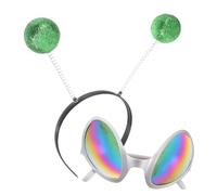 AUTSUPPL Bandeau Antenne et Lunettes Extraterrestres 1 Set Accessoire Festif pour Halloween ou Noël