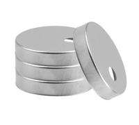 AUTSUPPL Caches-boulons Décoratifs Amélioration Esthétique en Acier Inoxydable Argentés Lot de 4 Forme Ronde, Installation pour Cuvette de Toilette pour Maisons et Hôtels