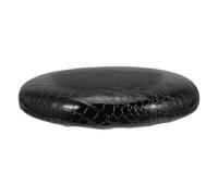 AUTSUPPL Coussin Design Épaissi de Siège Rond en PU Noir et Installation Stable pour Tabouret de Bar et Chaise Métallique Cuisine et Bar