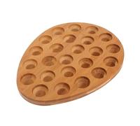 AUTSUPPL Étagère à Œufs en Bois Multifonctionnelle Support Carré, Design Simple et Pratique pour Rangement la Cuisine et Présentation Œufs Frais
