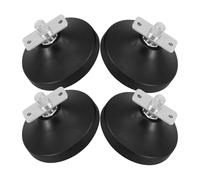 AUTSUPPL Pied pivotant de Mise à Niveau 4 pièces en Caoutchouc pour Meubles et armoires Compatible sols en carrelage et parquet
