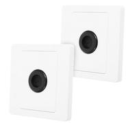 AUTSUPPL Plaques Murales Blanches Couverture Légère en ABS Lot de 2 Organise les Fils Proprement avec trou pour câbles pour Bureaux et Maisons