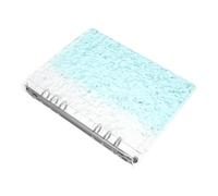 AUTSUPPL Protège Cahier A5 6 Trous Bleu en Pp et Métal Motif Pierre Colorée, Finition Mate, Protection Contre le Plis pour Notes D'étudiants et Documents de Réunion