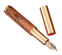 AUTSUPPL Stylo Plume Vintage Mini en Bois et Métal, Léger pour Écolier | Format Compact Antidérapant, Prise Confortable, pour Bureau D’école, Devoirs et Examens, Style Créatif