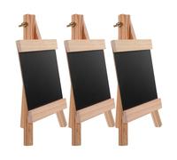 AUTSUPPL Tableau de Menu en Bois Effaçable 3pcs avec Chevalet A-frame Robuste, Ardoise Noire Polyvalente pour Cafés et Restaurants