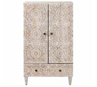 ""Autumn Mega Sale""Commode/Buffet Haut moderne 1 PC - Vidaxl - Classeur de rangement - Blanc 60x33,5x100 cm Bois de mangue massif FR5