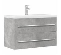 ""Autumn sale""Meuble pour Vasque à Poser/Meuble WC - Armoire de lavabo gris béton 80x38,5x48 cm,bois ingénierie 2025566892