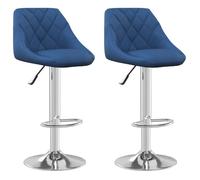""Autumn sale"" Tabourets de bar ,(Set de 2), bleu velours - confort optimal - Contemporain - 46x44x103 cm