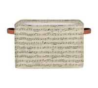 AUUXVA Ombra Panier de rangement vintage en toile durable pliable avec poignées pour étagère, placard, chambre à coucher, bureau