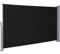 Auvent 160 x 300 cm, réglable, extensible, enroulable, protection solaire, abri, auvent latéral, anthracite