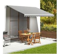 vidaXL Tissu de store anthracite et blanc 4,5x3 m