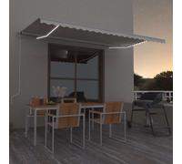 vidaXL Store automatique avec LED & capteur de vent 400x350 cm Crème