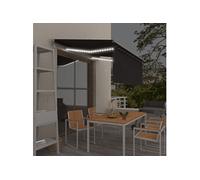 vidaXL Marquise automatique avec store LED Capteur de vent 3x2,5m Anthracite