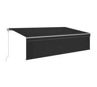 vidaXL Marquise automatique store LED 5x3 m avec capteur de vent Anthracite