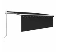 Auvent automatique store capteur de vent LED 4,5x3 m Anthracite