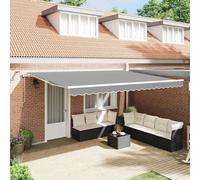 vidaXL Cadre d'auvent blanc 400 x 300 cm en aluminium