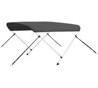 Auvent bimini à 2 arceaux Anthracite 180x130x110 cm