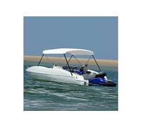 Auvent Bimini à 2 Arceaux Auvent de Bateau Couverture de Bateau Abri de Bateau Résistant aux UV Extérieur Blanc 180x150x110 cm