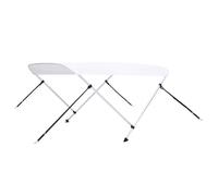 Auvent bimini à 2 arceaux Blanc 150x120x110 cm