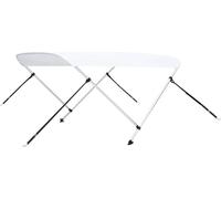 Auvent bimini à 2 arceaux Blanc 180x150x110 cm