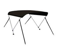 Auvent bimini à 2 arceaux noir 180x130x110 cm