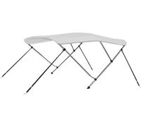 Auvent bimini à 3 arceaux Blanc 183x160x137 cm