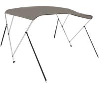 Auvent bimini à 3 arceaux gris 183x196x137 cm