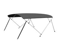Auvent bimini à 4 arceaux Anthracite 243x(230-244)x137 cm