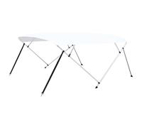 Auvent bimini à 4 arceaux Blanc 243x(230-244)x137 cm