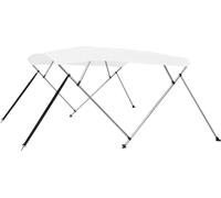 Auvent bimini à 4 arceaux Blanc 243x180x137 cm