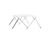 Auvent bimini à 4 arceaux Blanc 243x210x137 cm