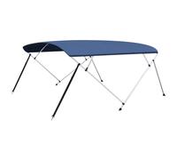 Auvent bimini à 4 arceaux Bleu marine 243x(230-244)x137 cm