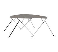 Auvent bimini à 4 arceaux gris 243x244x137 cm