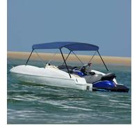 Auvent bimini - vidaXL - 2 arceaux - Bleu marine - 150x120x110 cm