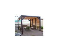 Pergola À Vantelles Mobiles - 3,39 X 3,12 M - Hauteur 2,17 M - Veneto Habrita Multicolore