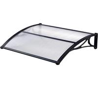 Auvent de 80 x 120 cm, en ABS avec polycarbonate, de couleur noire