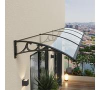 Auvent De Balcon, Abri De Terrasse Transparent, 60 X 240 Cm. | 60x280cm,60x300cm,60x400cm,Protection contre la pluie et la neige,Forte capacité de charge,Support en(100x280cm/39x110in)