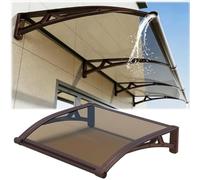 Auvent De Fenêtre Silencieux,Auvent De Fenêtre en Alliage D'aluminium for | Feuille De Polycarbonate,Forte Capacité De Charge,Protection Contre La Pluie,For Porche,Patio Et(120x300cm/47x118in)