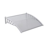 AUVENT DE PORTE 100x120CM, ABRI DE PORTE D'ENTREE, AVANT-TOIT TRANSPARENT, PO...
