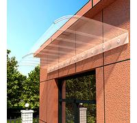 Auvent de porte, abri transparent pour entrée, protection contre les UV, la pluie et la neige, design incurvé pour fenêtres et portes, solution de toiture extérieure durable