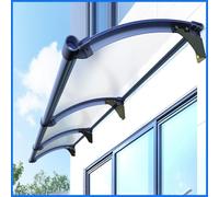 Auvent De Porte Aluminium,Protection UV Pluie Neige Auvent De Porte Moderne (100x370cm,S)