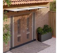 vidaXL Auvent de porte 358,5x90 cm Polycarbonate – Noir et transparent