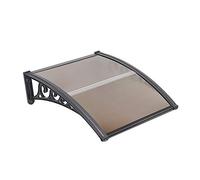 Auvent de Porte, Auvent fenêtre Blanche Pluie Neige abri Avant Porche Ombre extérieure Toit terrasse,Entrée Marquise Solaire Porte Anti-Soleil Protection (100 * 100 cm-Marron)