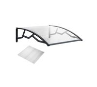 Art Plast – Auvent de porte d'entrée 100x120 cm – Polycarbonate alvéolé – Bras en polypropylène